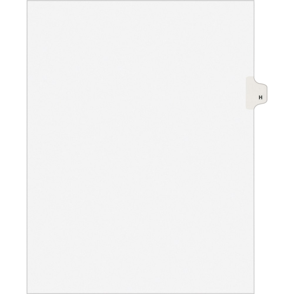 Avery Individual Legal Dividers Avery Style, Letter Size, Side Tab H, White Dividers/White Tabs, Pack Of 25