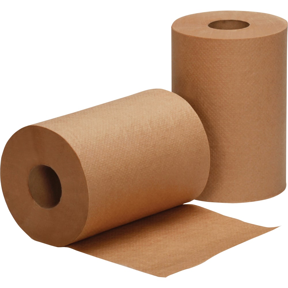 SKILCRAFT Paper Towel Rolls, 7-7/8in x 350ft, 100% Recycled, Brown, Box Of 12 Rolls