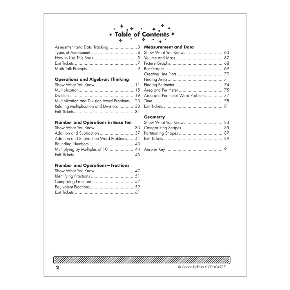 Carson-Dellosa Instant Assessments For Data Tracking Math Resource Book, Grade 3