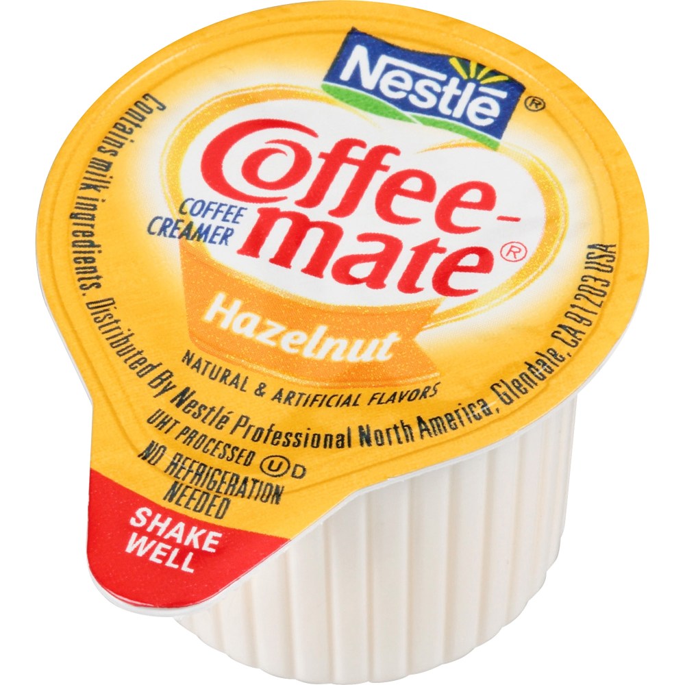 Nestle Coffee-mate Liquid Creamer, Hazelnut Flavor, 0.38 Oz Single Serve x 180