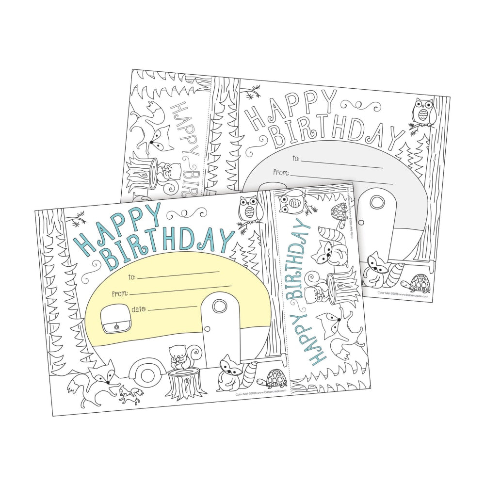 Barker Creek Color Me! Awards And Bookmarks Set, Happy Birthday