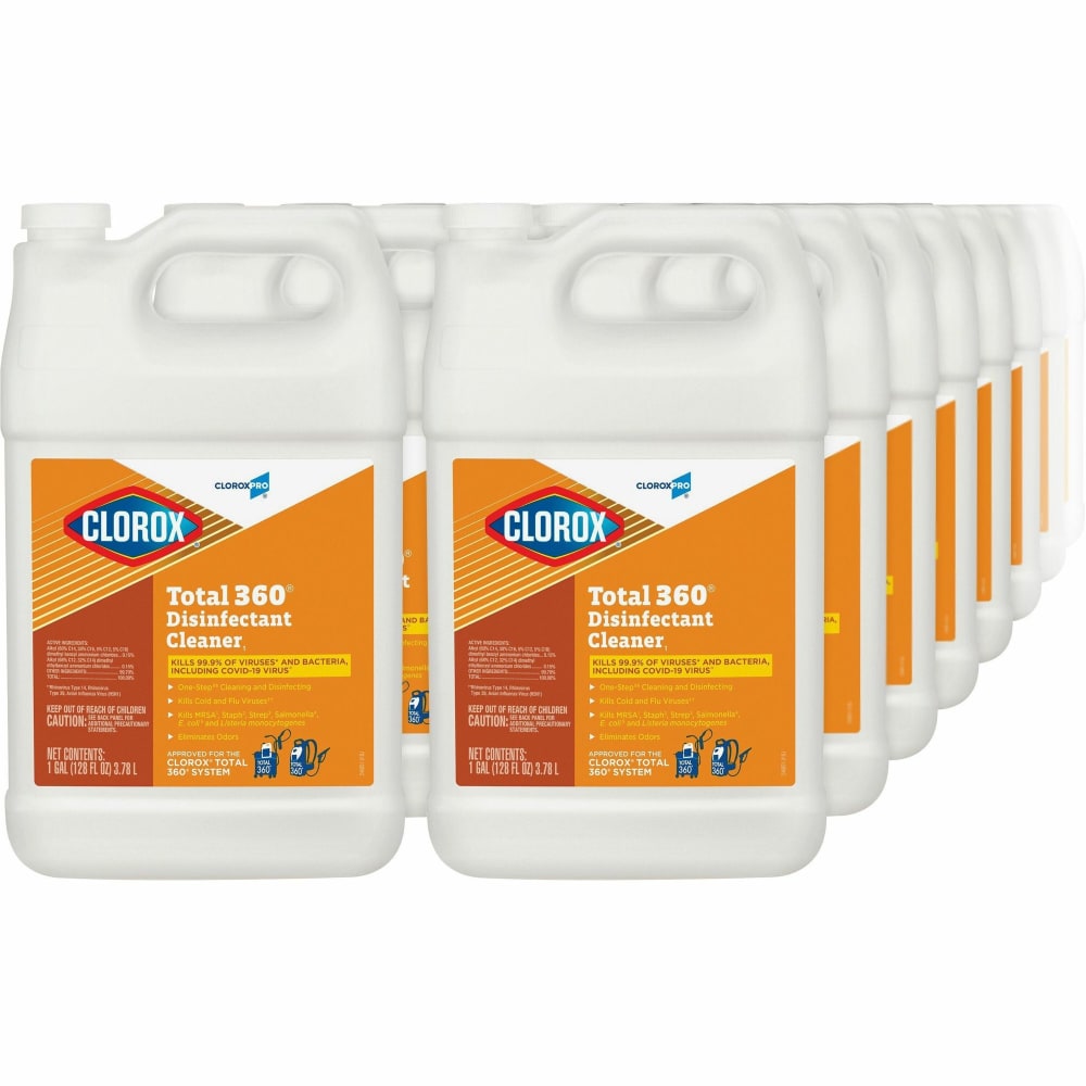 CloroxPro Total 360 Disinfectant Cleaner - Liquid - 128 fl oz (4 quart) - 144 / Pallet - Translucent