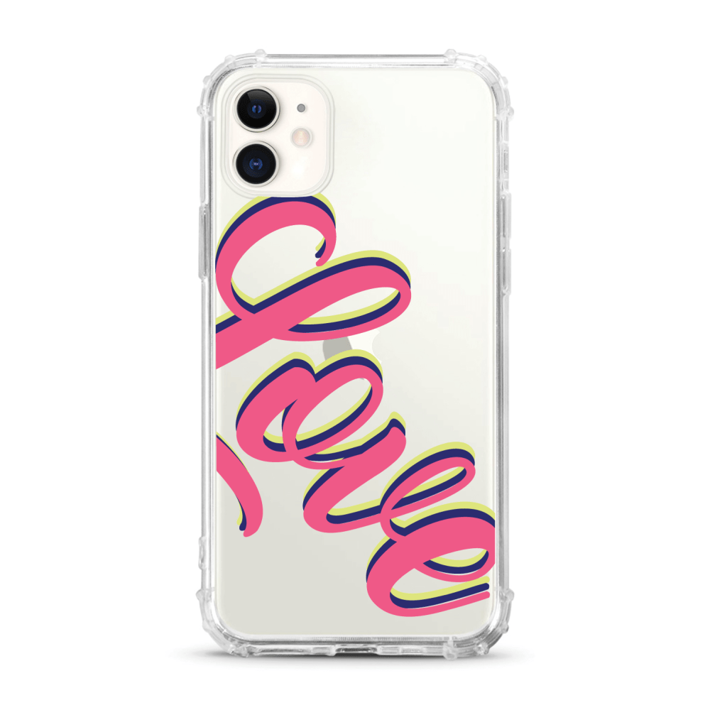 OTM Essentials Tough Edge Case For iPhone 11, Pink Neon Love, OP-ACP-Z127A