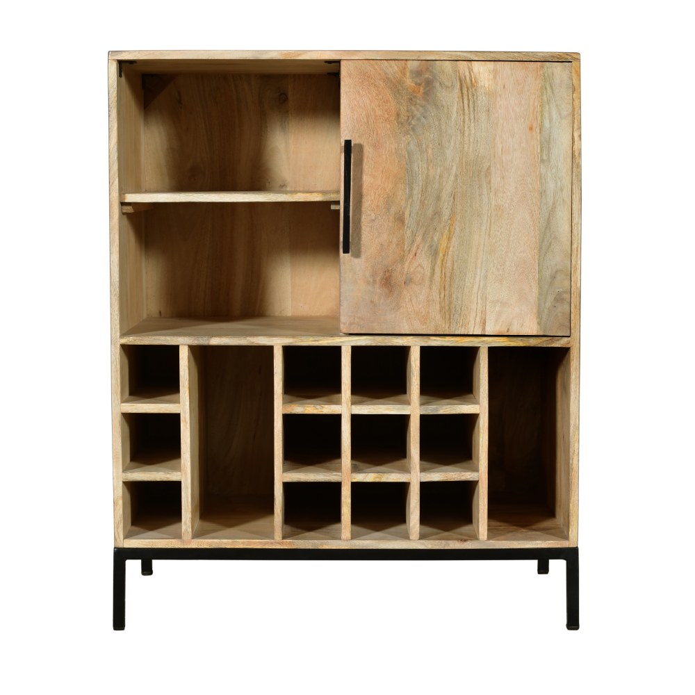 Coast to Coast Terrance 32inW Wine Storage Cabinet, Winston Natural