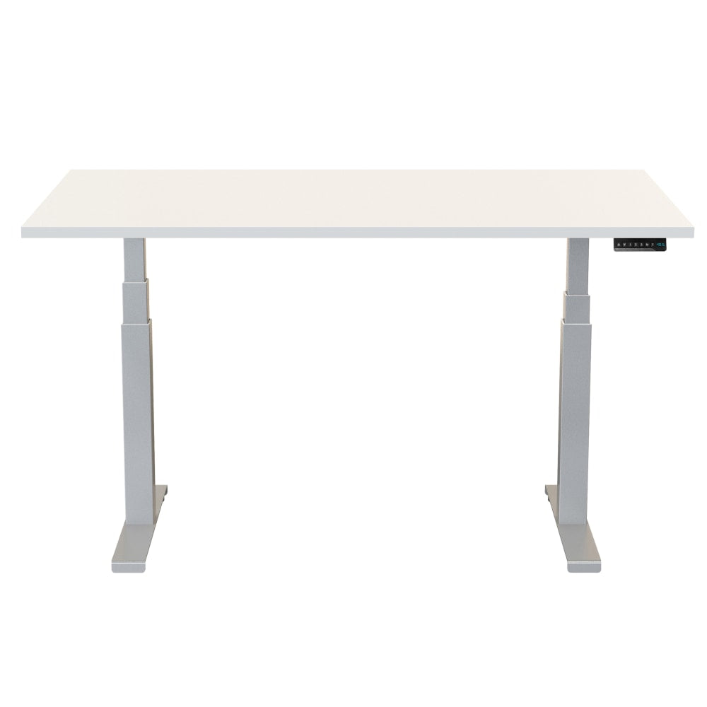 Fellowes Cambio 60inW Height-Adjustable Computer Desk, White