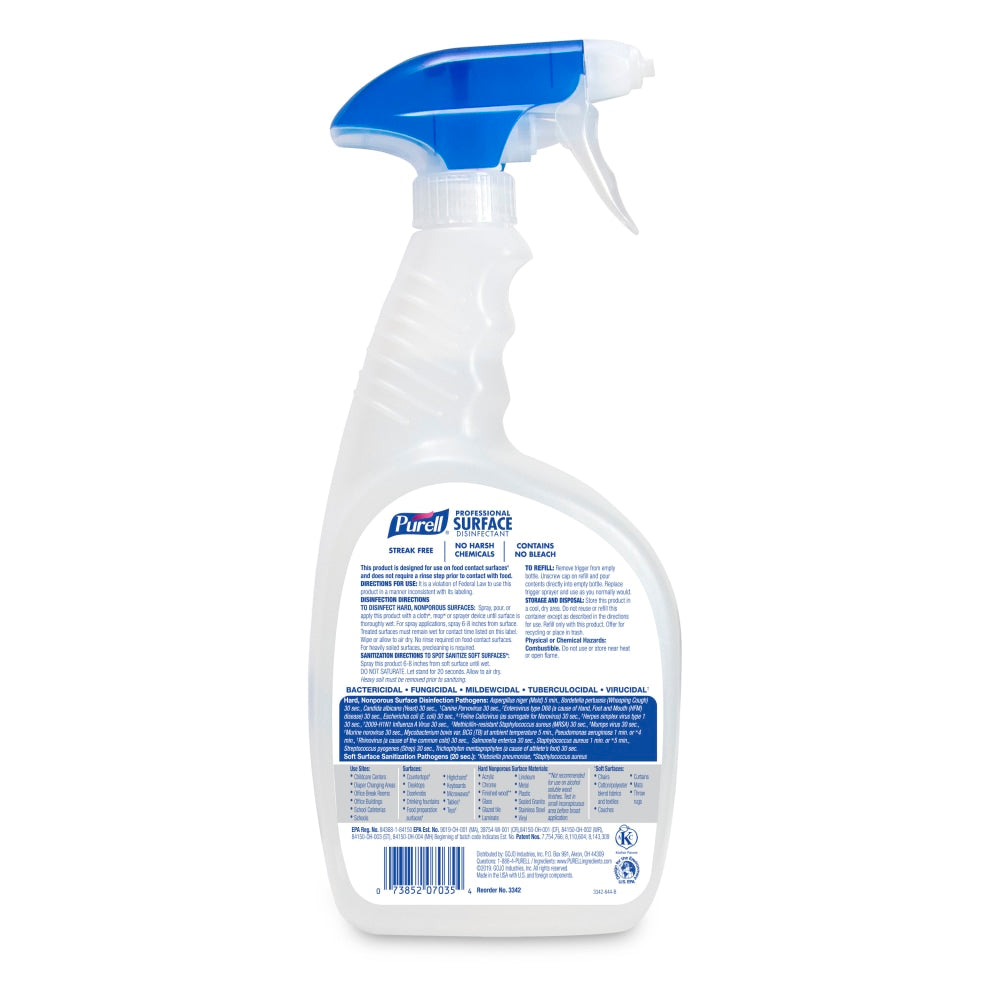 Purell Professional Surface Disinfectant, Citrus Scent, 32 Oz Bottle