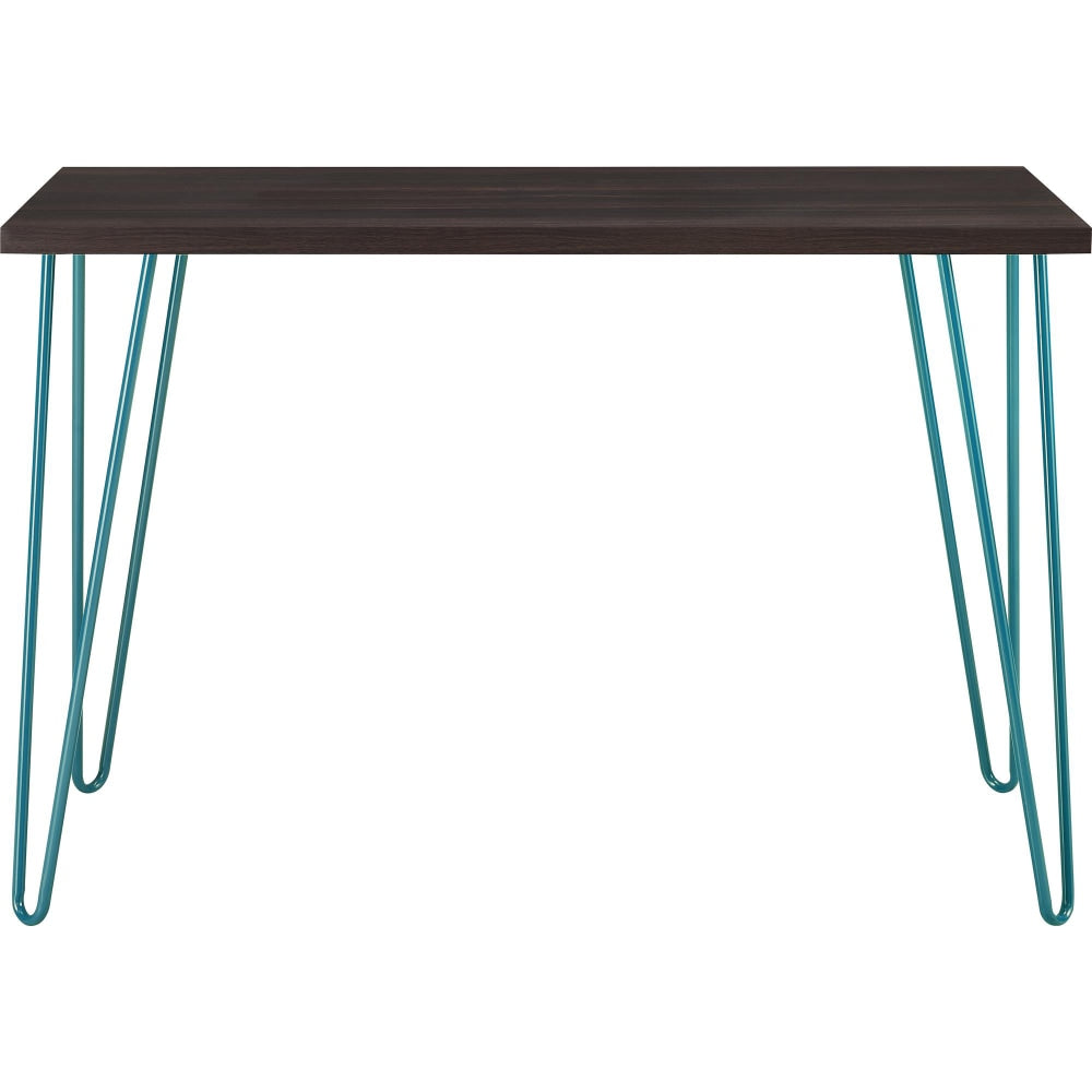 Ameriwood Home Owen 40inW Retro Computer Desk, Espresso/Teal