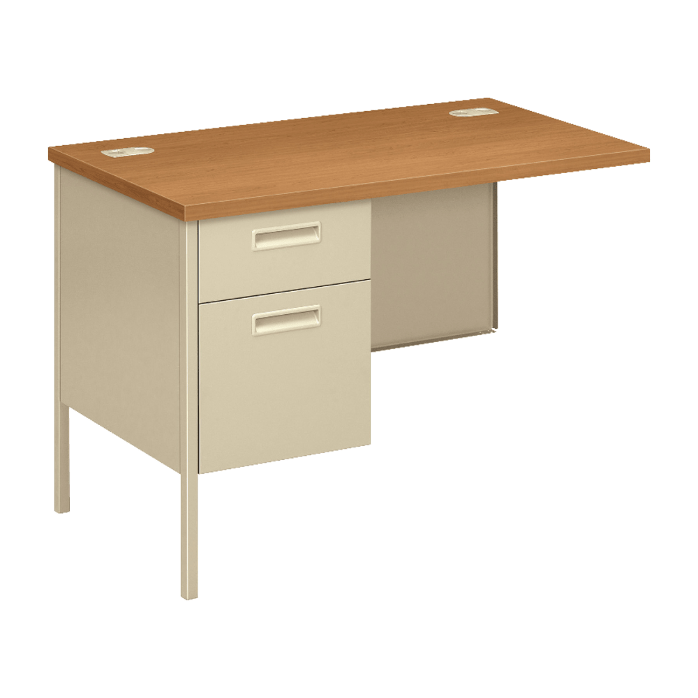 HON Metro Classic 66inW Left Desk Return, Harvest/Putty