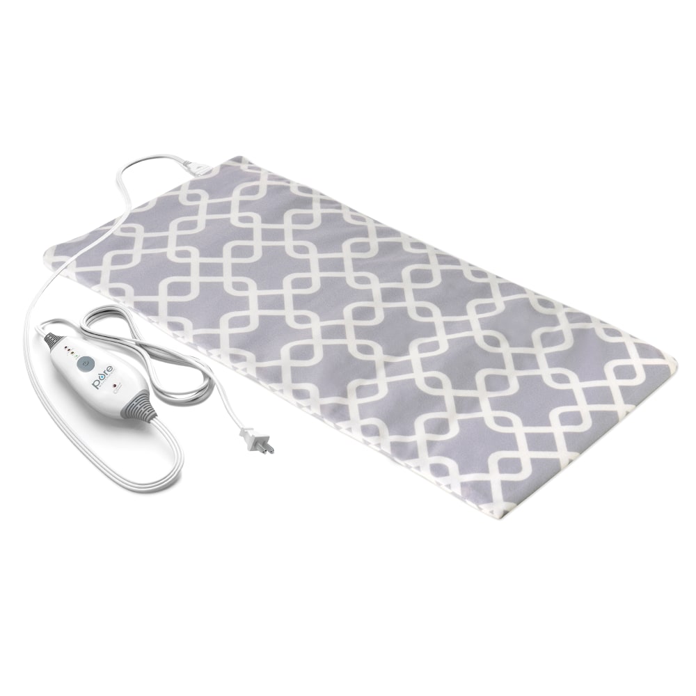 Pure Enrichment PureRelief Express Designer Series Heating Pad, 12in x 15in, Gray Trellis