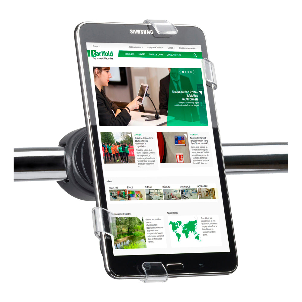 Tarifold Pole Mount Tablet Holder, Black/Clear, X570057