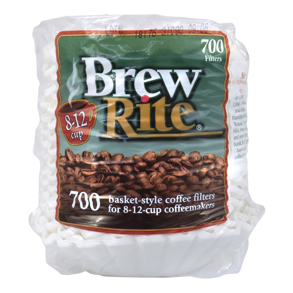 Brew Rite 8-12-Cup Basket Coffee Filters, Pack Of 700 Filters