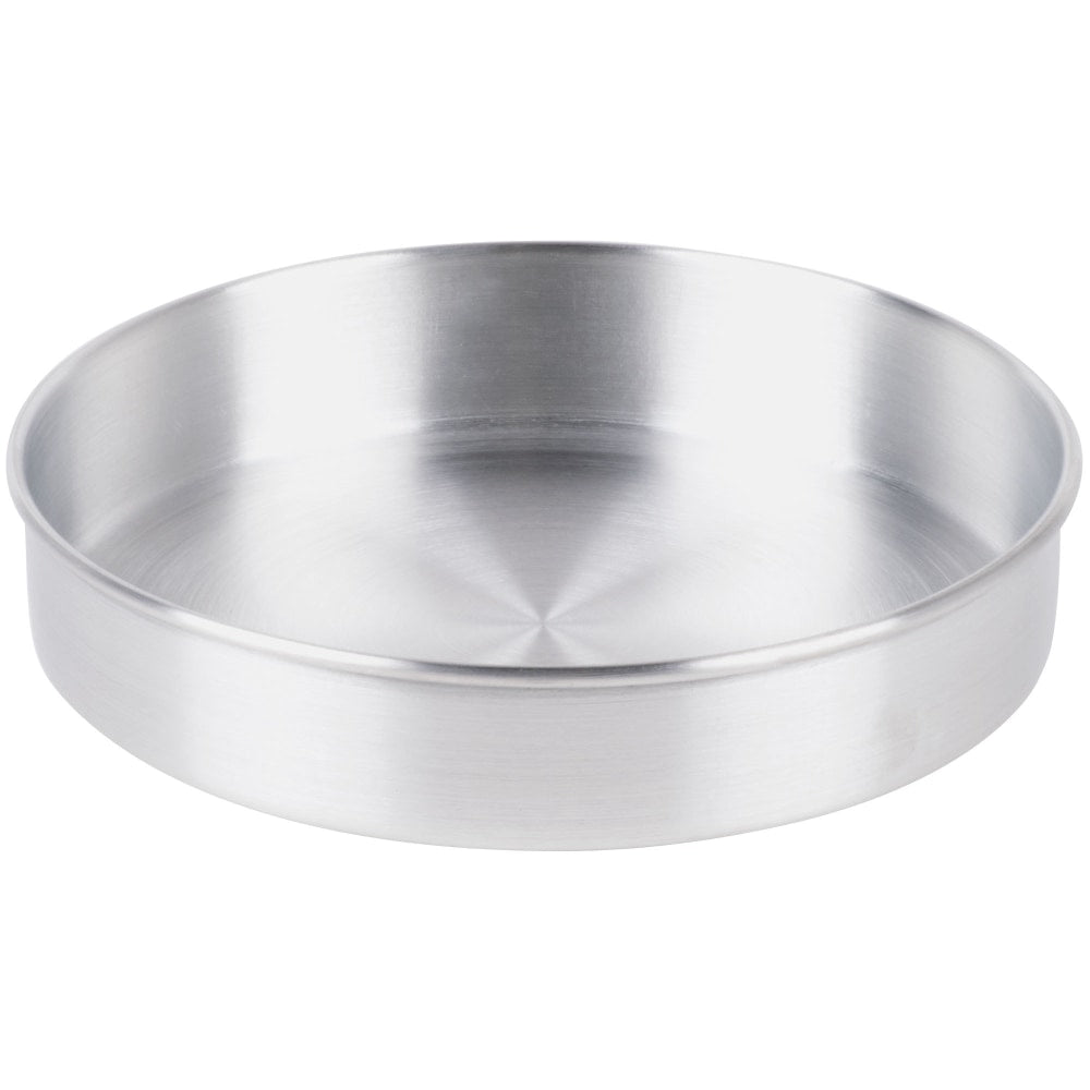 Hoffman Round Aluminum Cake/Pizza Pans, 12in x 2in, Pack Of 6 Pans