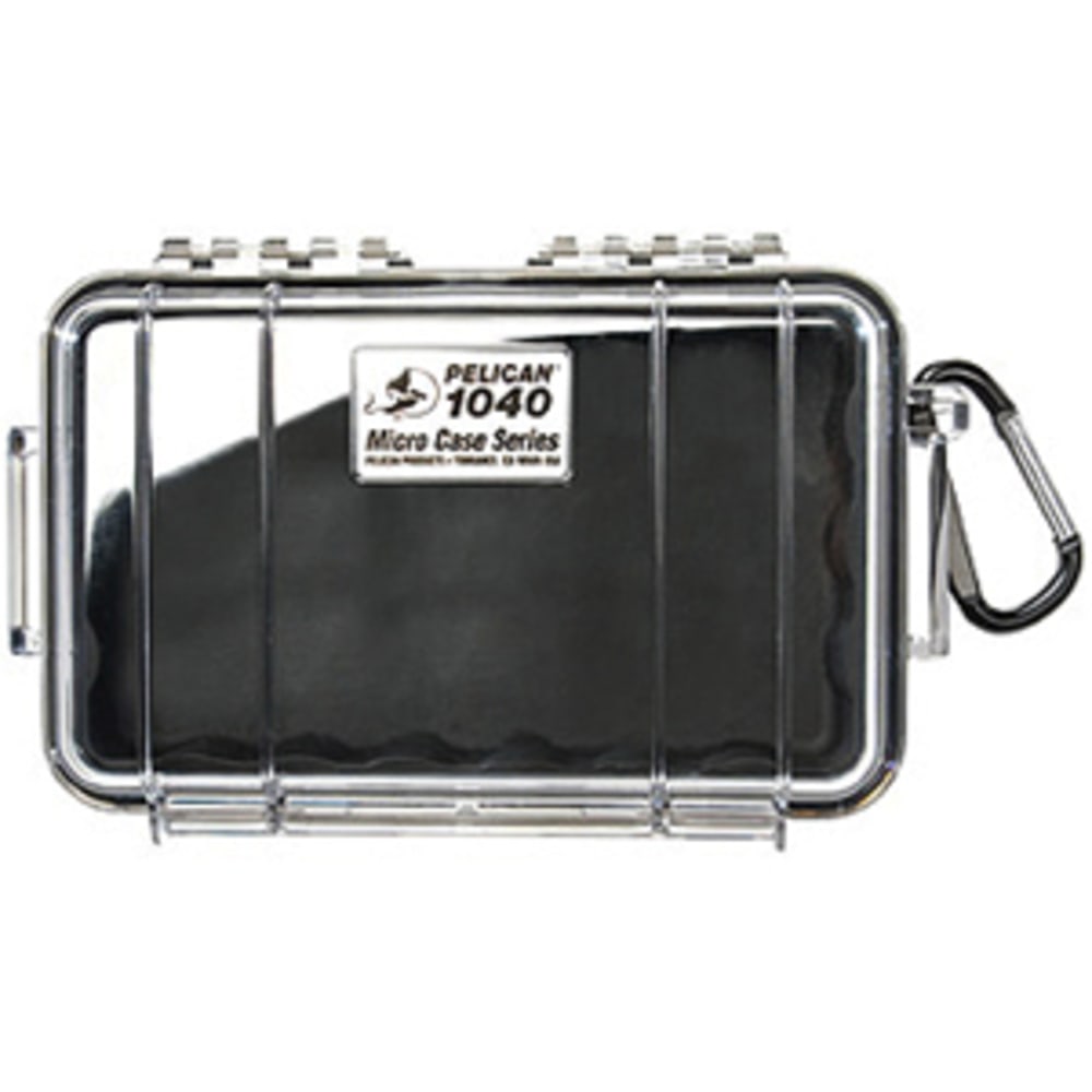 Pelican 1040 Micro Case with Black Liner - 5.06in x 2.12in x 7.5in - Clear