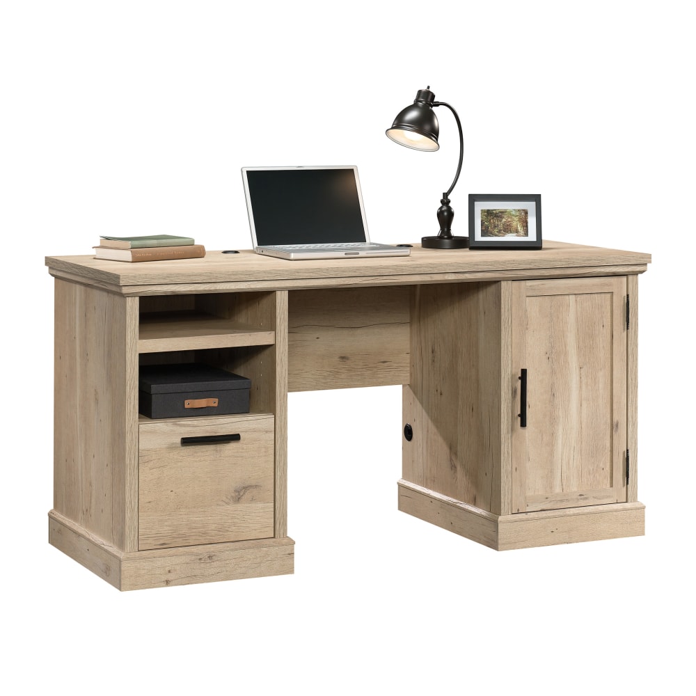 Sauder Aspen Post 59inW Computer Desk, Prime Oak