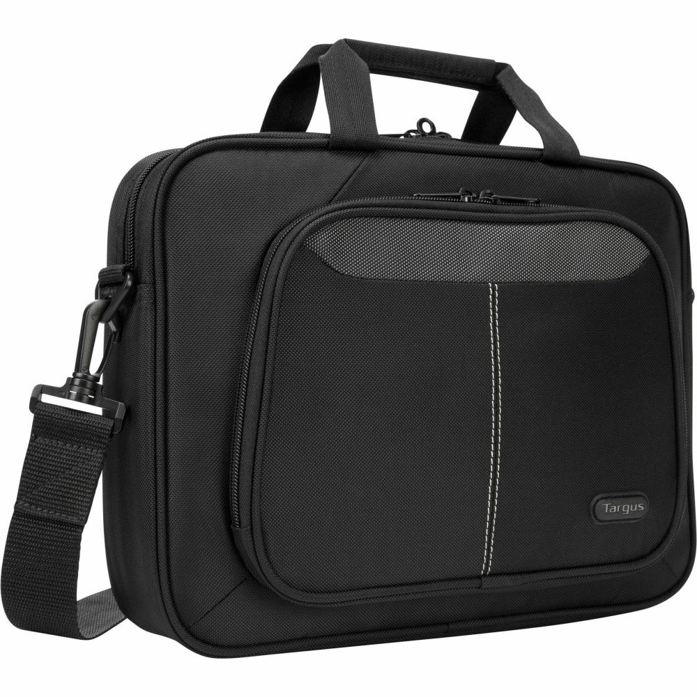 Targus Intellect TBT248US Carrying Case Sleeve with Strap for 12.1in Notebook, Netbook - Black - Nylon Exterior Material - Shoulder Strap, Handle - 10in Height x 3in Width - 1.59 gal Volume Capacity - Retail