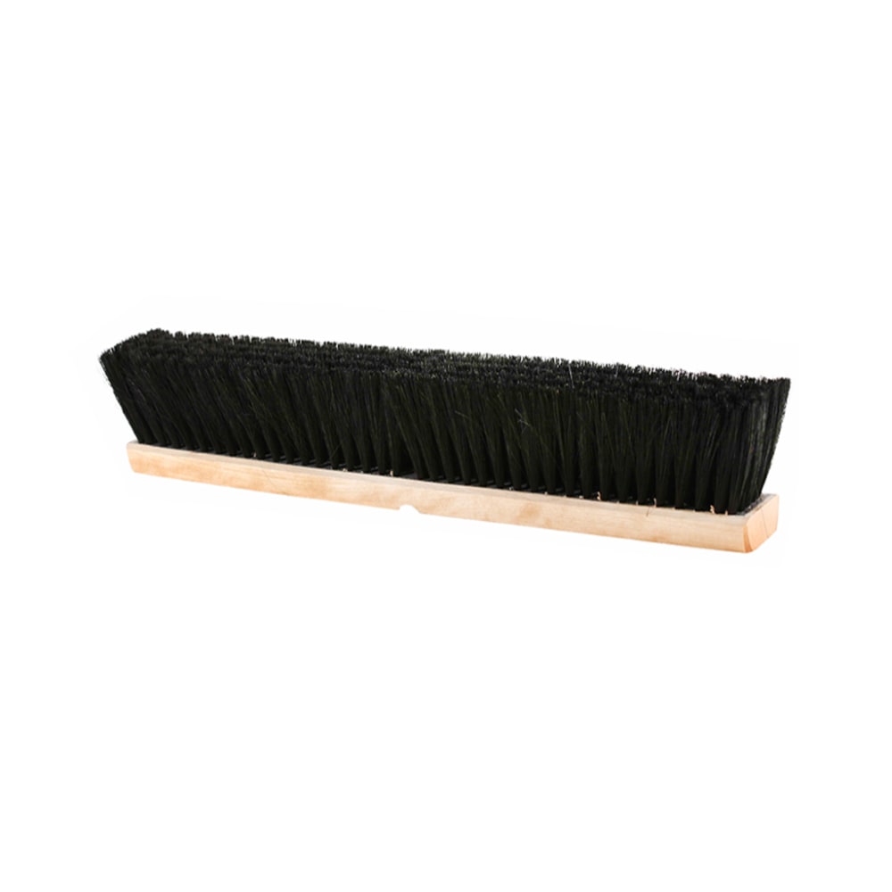 Globe Commercial Products Tampico Push Broom Head, 18in x 3-3/4in, Black