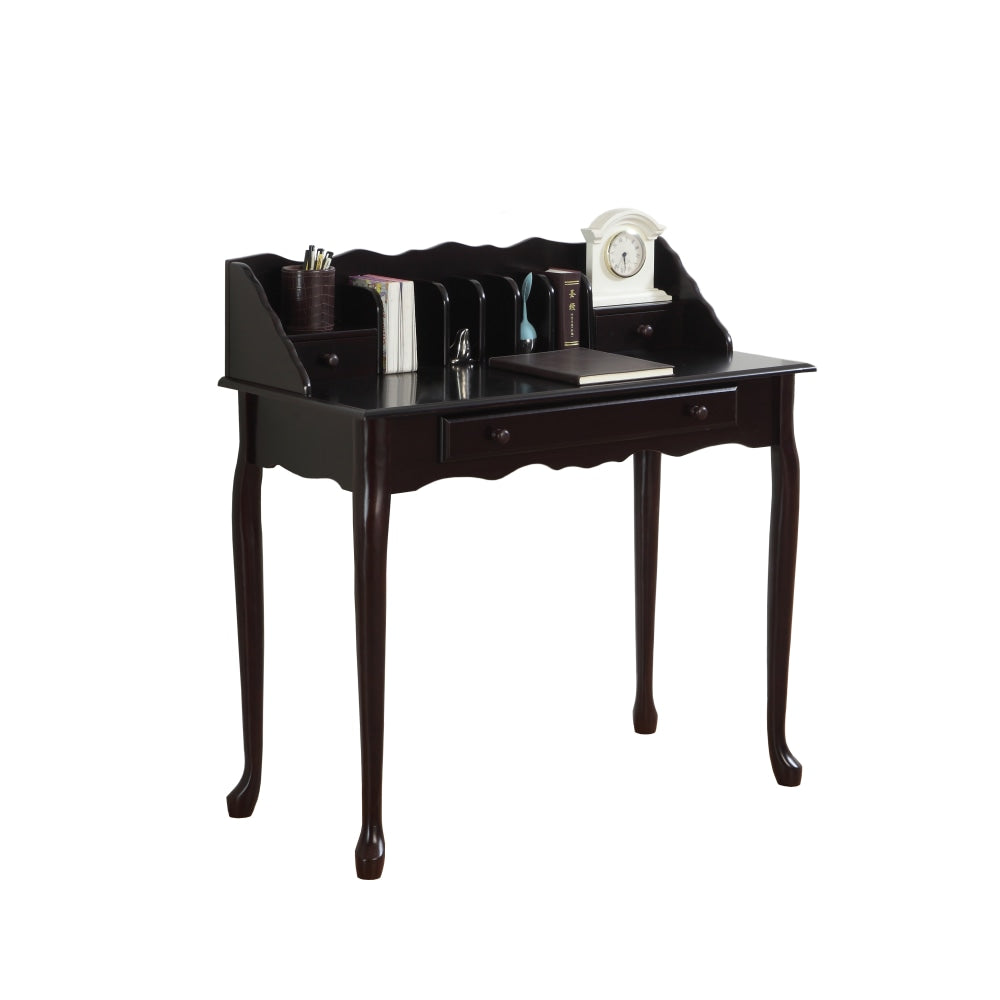 Monarch Specialties Wood 36inW Secretary Desk, Dark Cherry