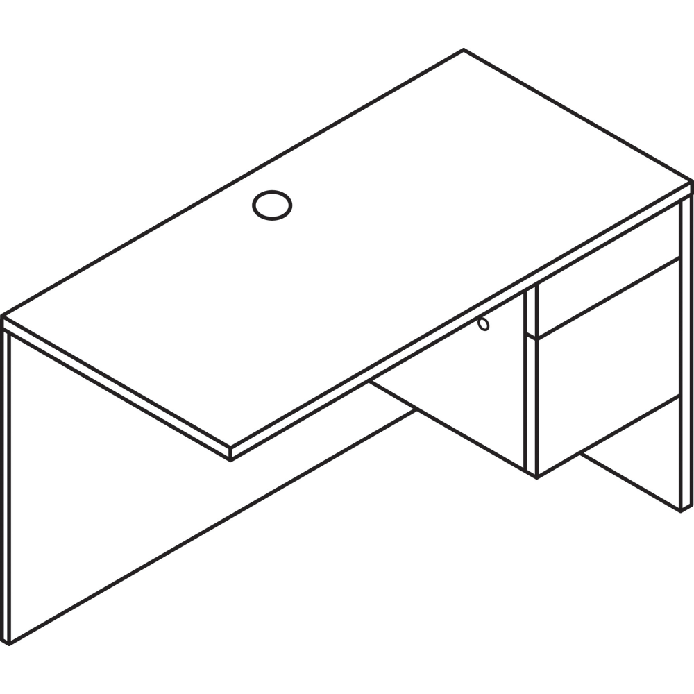 HON 10500 48inW Right Desk Return, Harvest Cherry