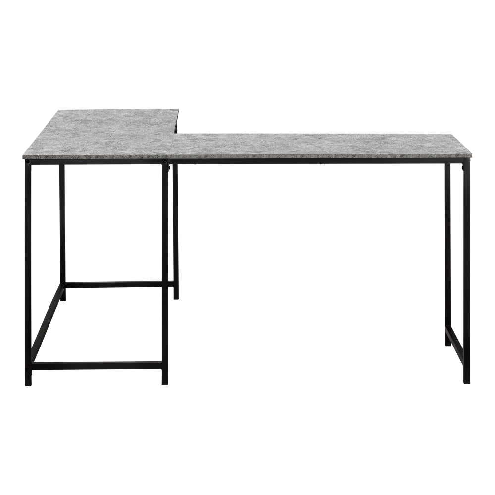 Monarch Specialties Barry 59inW L-Shaped Corner Desk, Gray