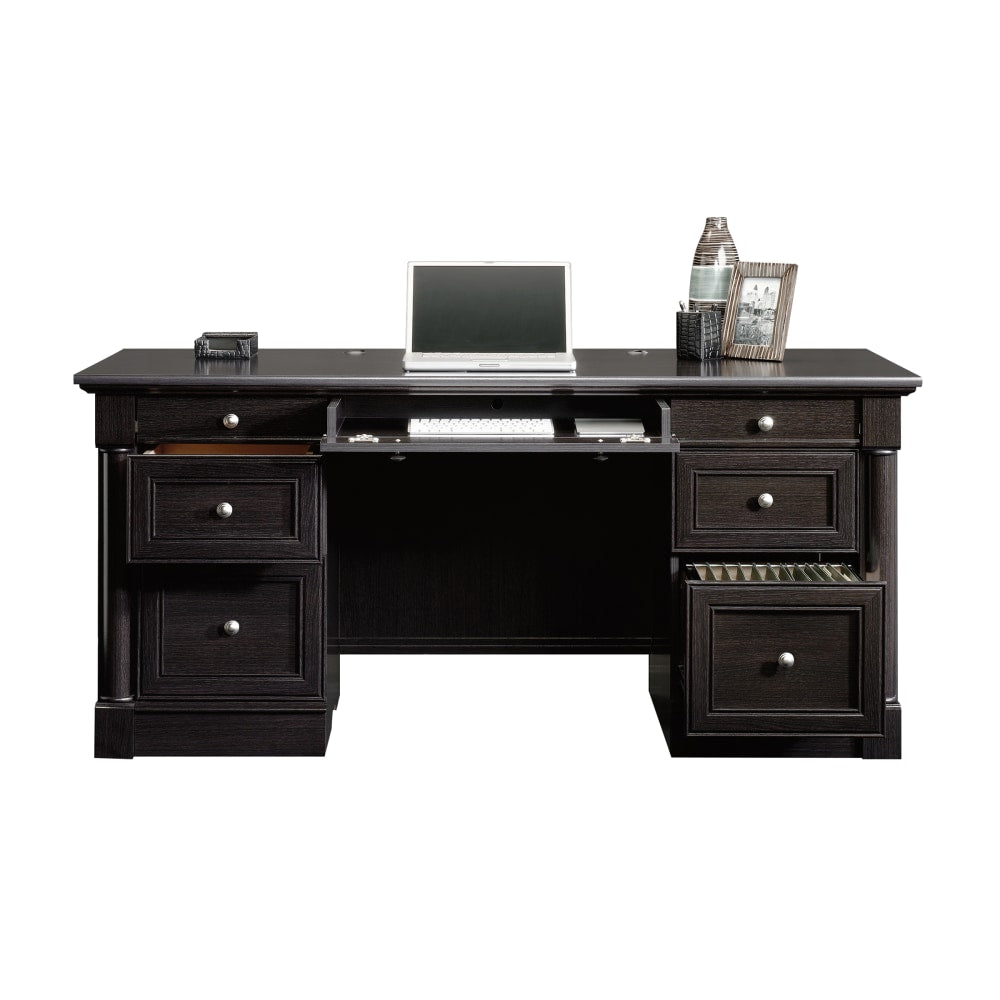 Sauder Palladia 66inW Executive Computer Desk, Wind Oak