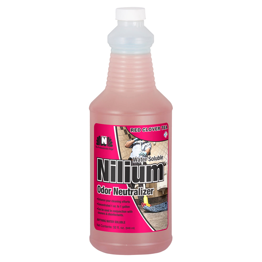 Hospeco Nilium Water Soluble Neutralizer, 1 Qt, Red Clover Tea, Pack Of 6 Bottles