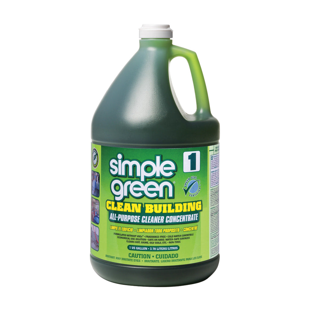 Simple Green Clean Building All-Purpose Cleaner Concentrate, Unscented, 128 Oz Bottle, Case Of 2