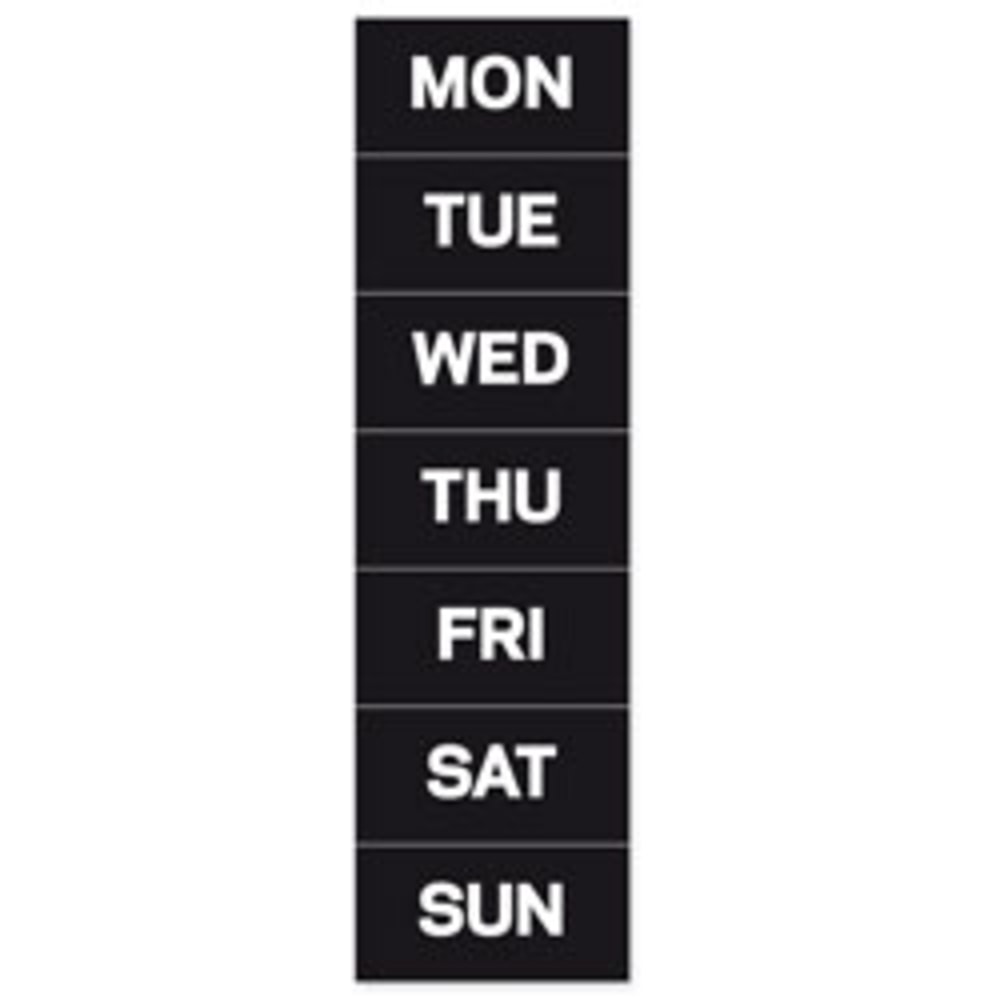 MasterVision Magnetic Days Of The Week, 1in x 2in, Pack Of 7