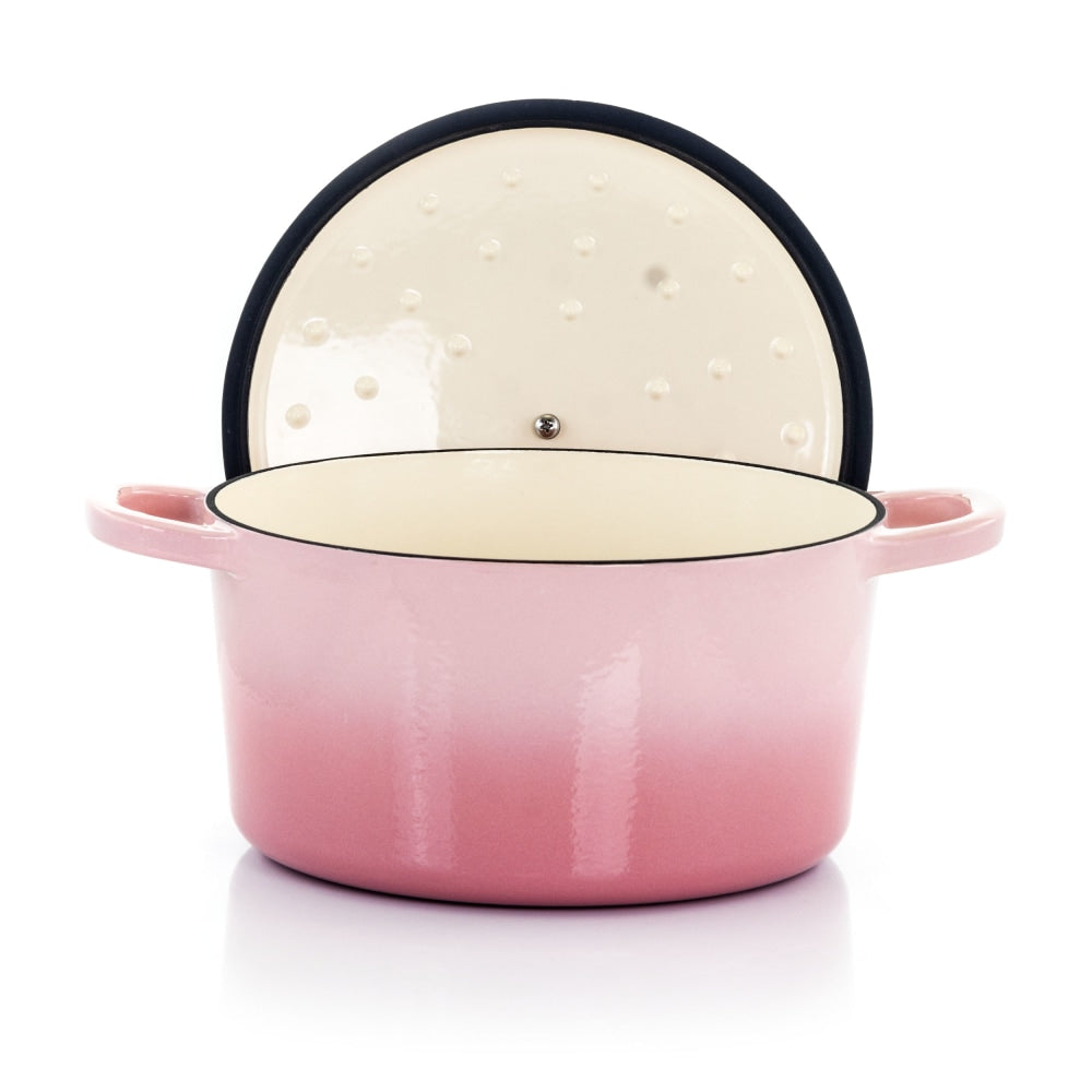 Crock-Pot Artisan 5-Quart Cast Iron Dutch Oven, Blush Pink