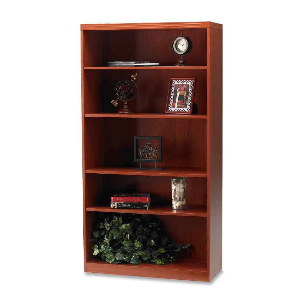 Mayline Aberdeen 70inH 5-Shelf Bookcase, Cherry