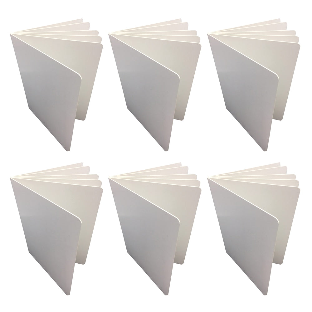 Ashley Blank Chunky Board Book, 6in x 8in Portrait, 6 Sheets Per Book, White, Pack of 6