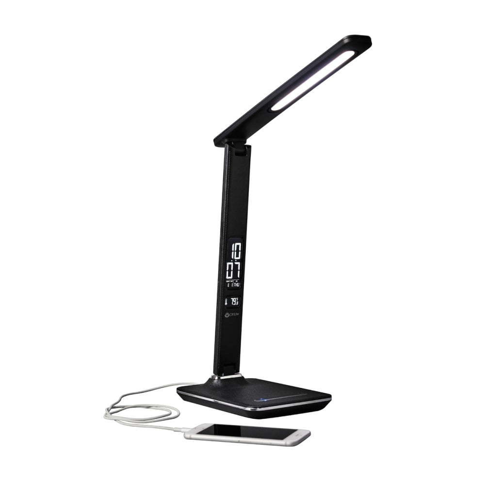 OttLite Wellness Series Renew LED Desk Lamp, Adjustable Height, 14-3/4inH, Black