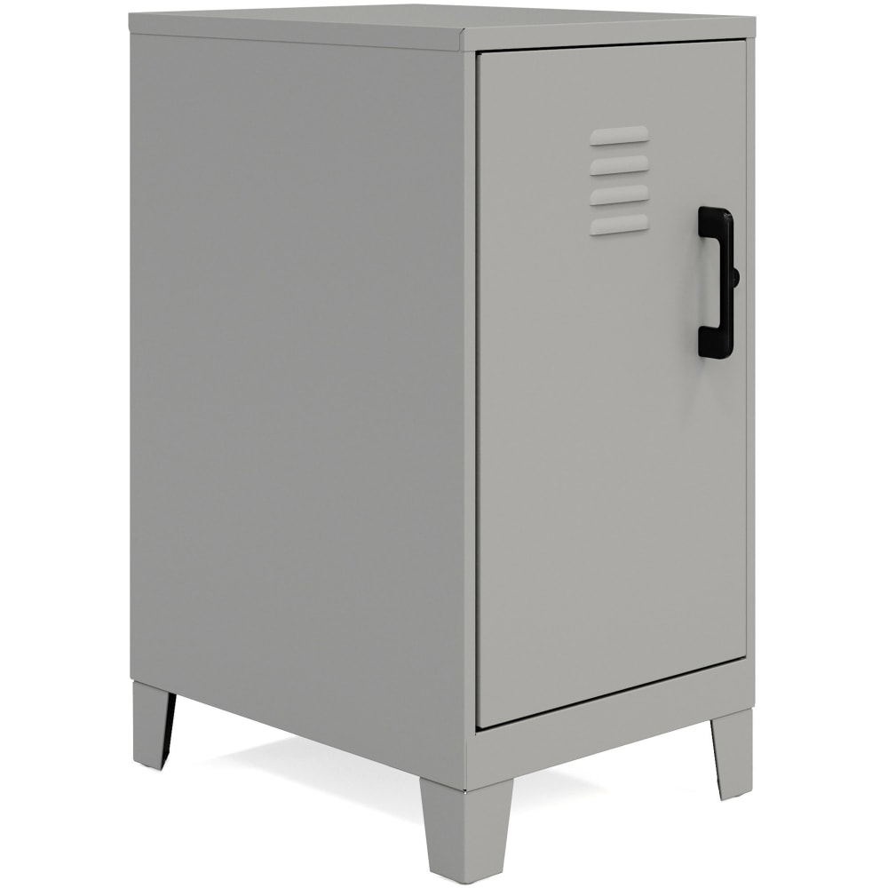 LYS SOHO Locker - 2 Shelve(s) - for Office, Home, Classroom, Playroom, Basement, Garage, Cloth, Sport Equipments, Toy, Game - Overall Size 27.5in x 14.3in x 18in - Silver - Steel