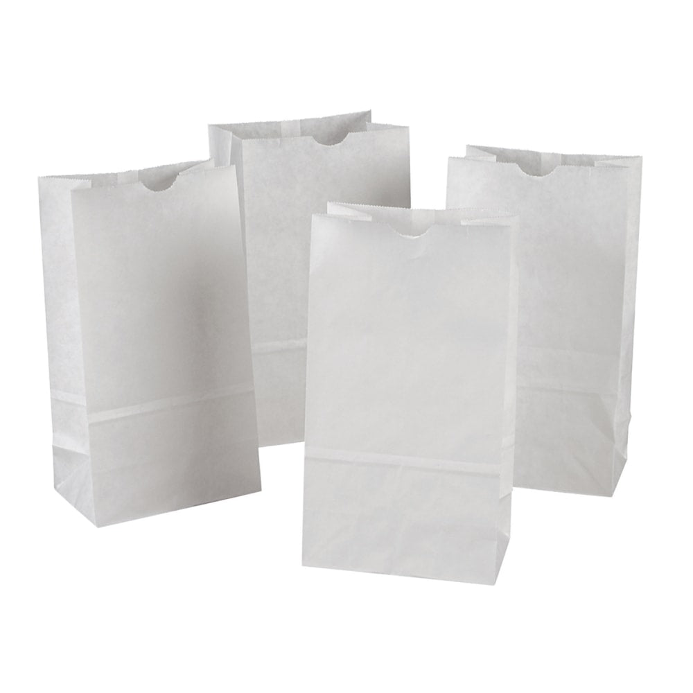 Creativity Street Kraft Bags, 6in x 3-5/8in x 11in, White, 50 Bags Per Pack, Set Of 2 Packs