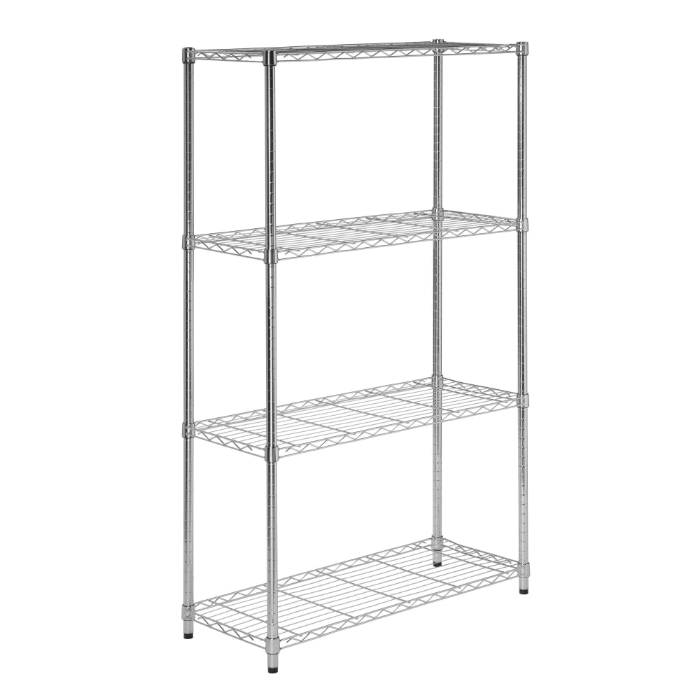 Honey-Can-Do Urban Steel Adjustable NSF Shelving Unit, 4-Tiers, Chrome