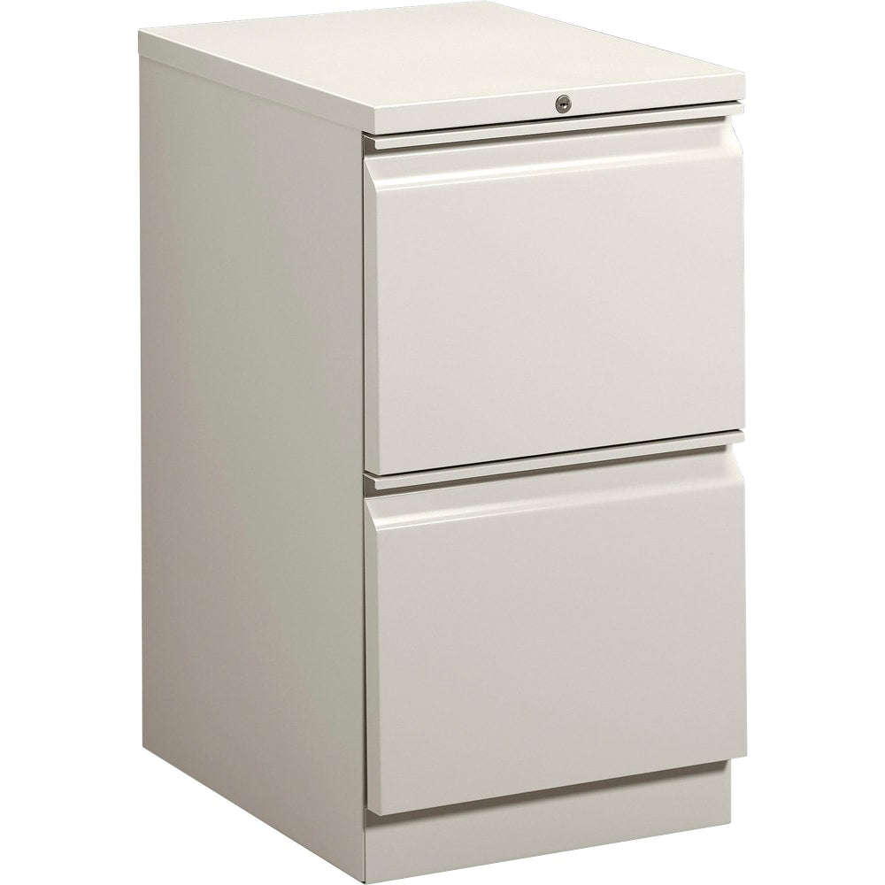 HON Brigade 15inW x 22-7/8inD Lateral 2-Drawer Mobile Pedestal File Cabinet, Light Gray