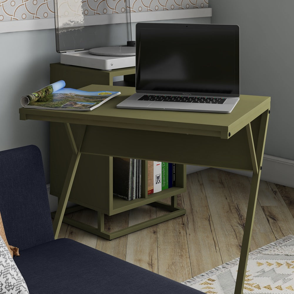 Ameriwood Home Regal 27inW Laptop Computer Desk, Olive