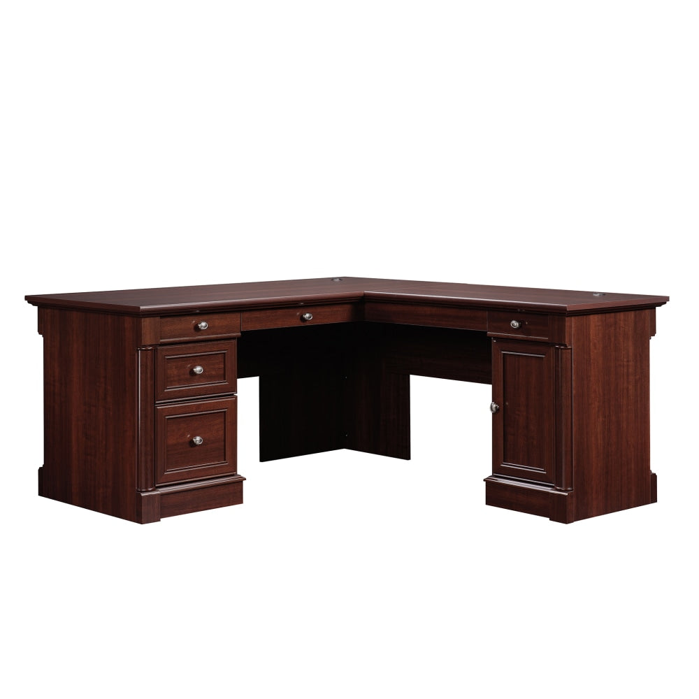 Sauder Palladia 66inW L-Shaped Corner Desk, Select Cherry