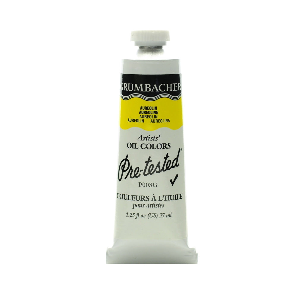 Grumbacher P003 Pre-Tested Artists Oil Colors, 1.25 Oz, Aureolin