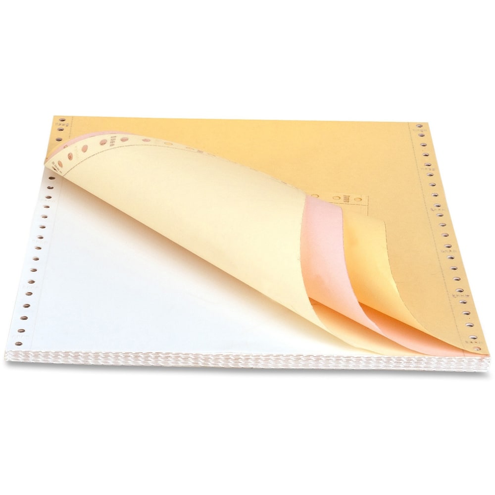 Sparco Dot Matrix Print Continuous Paper, Letter Size (8 1/2in x 11in), 15 Lb, Assorted Colors, Carton Of 900 Forms