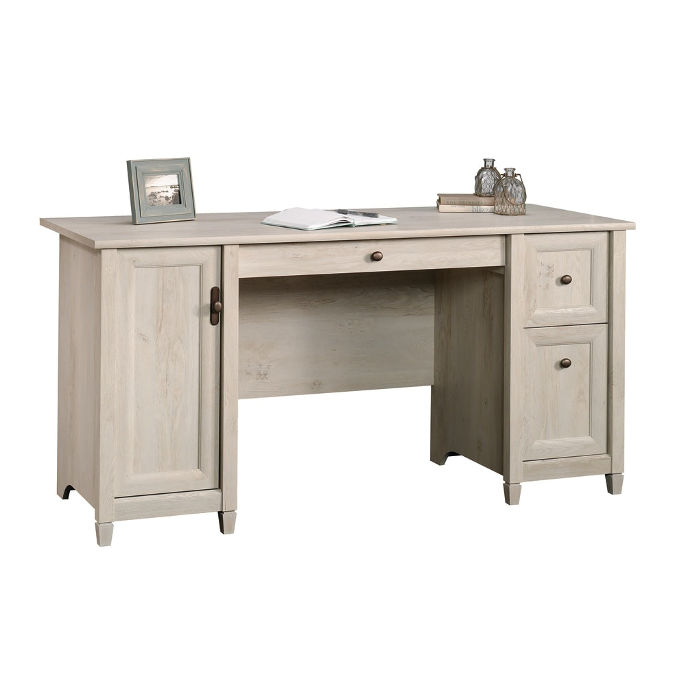 Sauder Edge Water 59inW Computer Desk, Chalked Chestnut