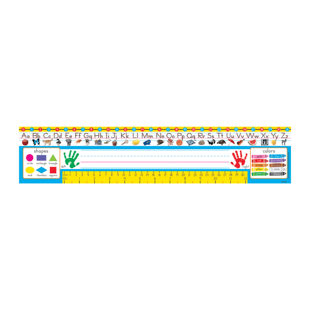 TREND Desk Toppers Reference Name Plates, Zaner-Bloser, 3 3/4in x 18in, Grades Pre-K-1, 36 Plates Per Pack, Set Of 3 Packs