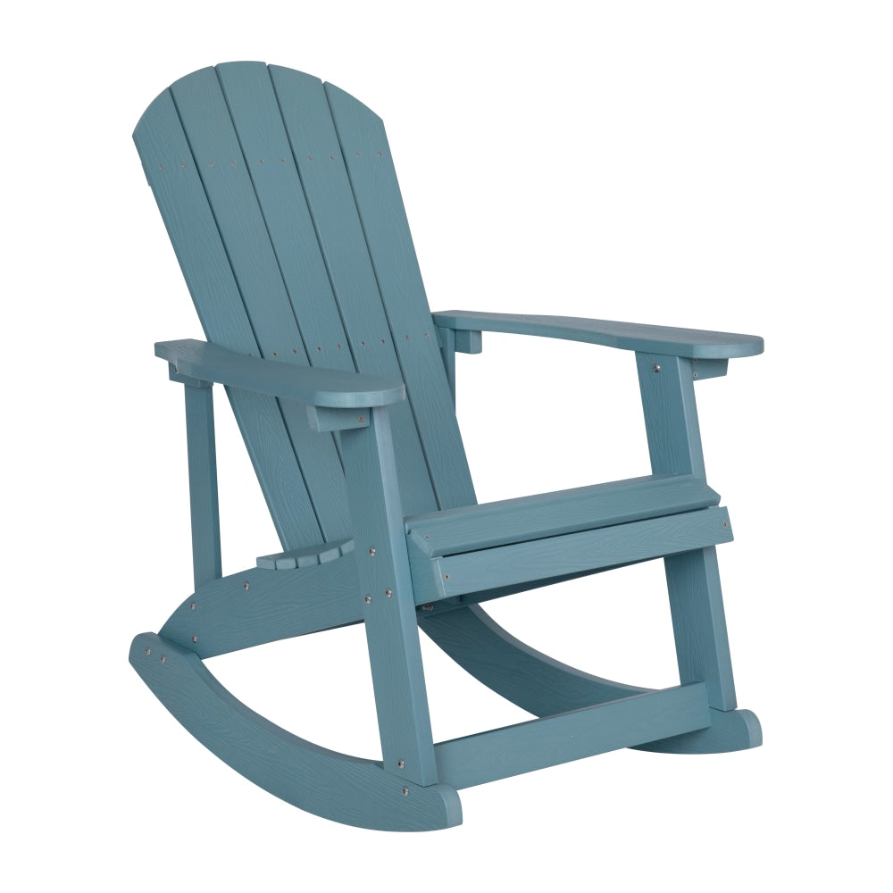 Flash Furniture Savannah All-Weather Adirondack Rocking Chair, Sea Foam