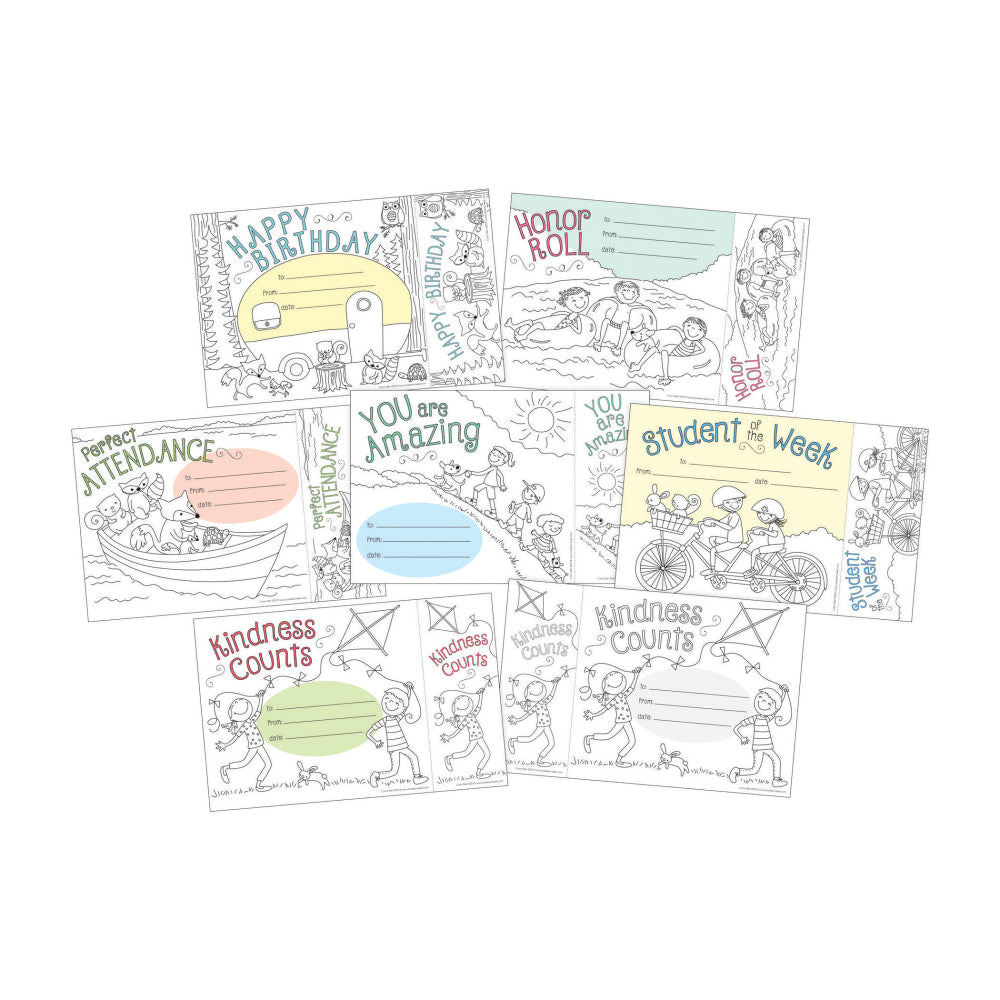 Barker Creek Color Me! Awards And Bookmarks Sets, Variety Pack