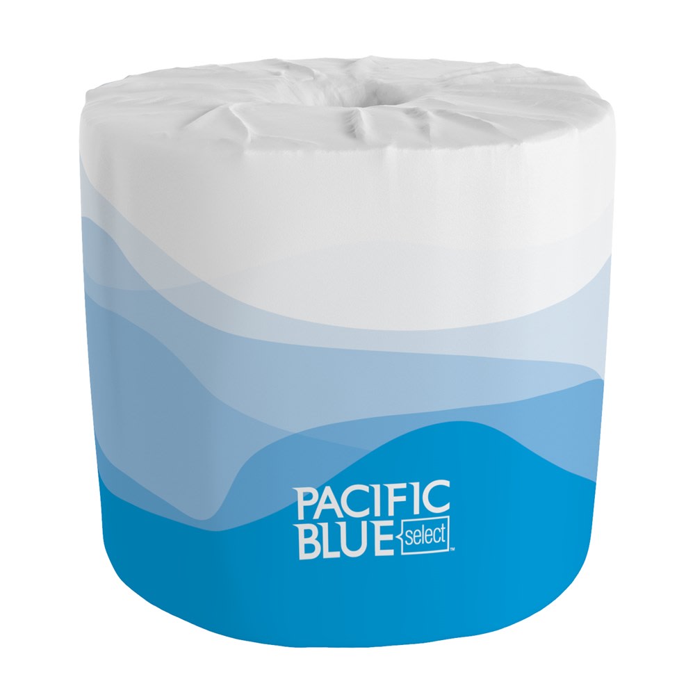 Pacific Blue Select 2-Ply Toilet Paper, 550 Sheets Per Roll, Pack Of 80 Rolls