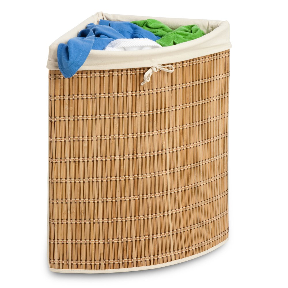 Honey-Can-Do Wicker Corner Hamper, Natural