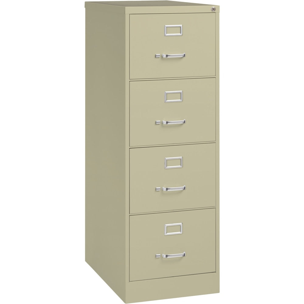 Lorell Fortress 26-1/2inD Vertical 4-Drawer Legal-Size File Cabinet, Putty