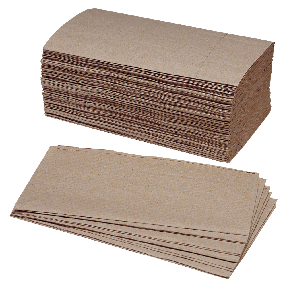 SKILCRAFT Single-Fold 1-Ply Paper Towels, Kraft, Pack Of 250 Sheets (AbilityOne 8540-00-262-7178)