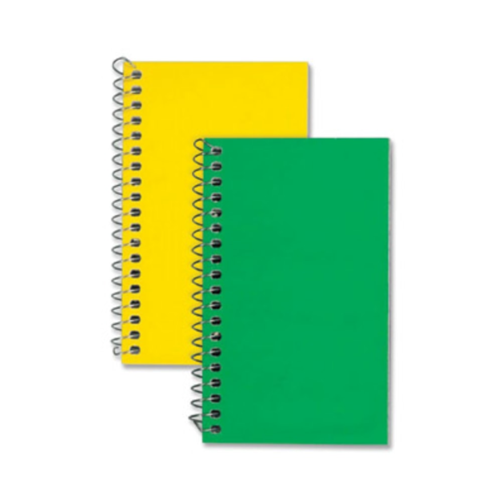 Rediform Spiralbound Bright Memo Notebook, 3in x 5in, 60 Sheets, Assorted Colors