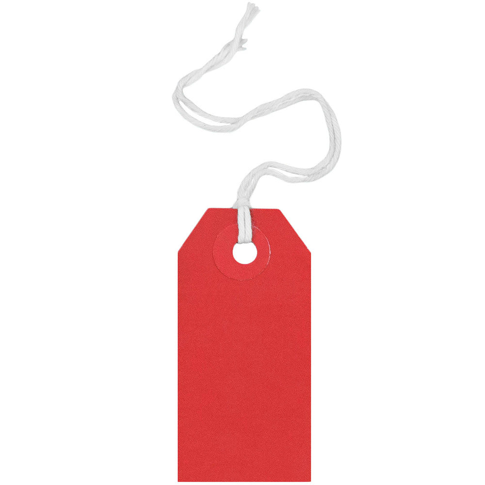 JAM Paper Tiny Gift Tags, 3-3/8in x 2-3/4in, Red, Pack Of 10 Tags