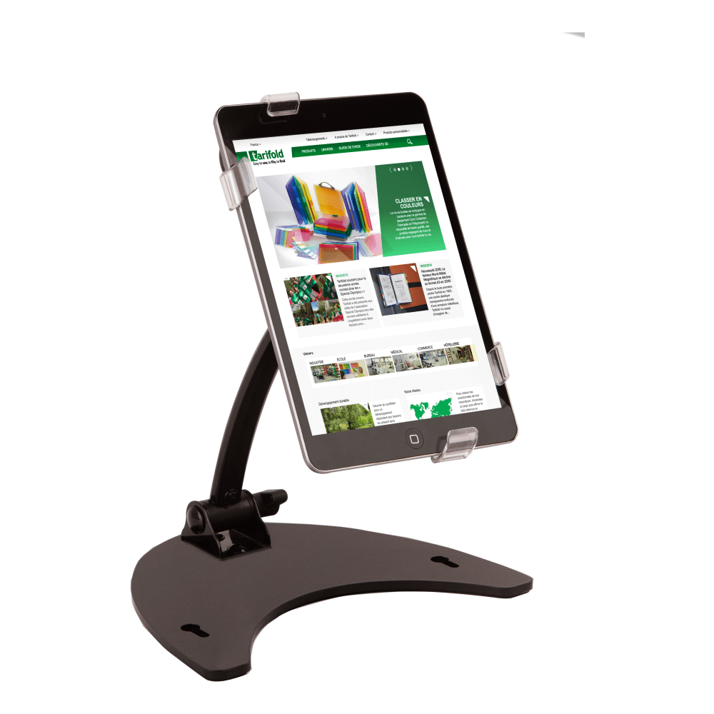 Tarifold Desktop Tablet Holder, Black/Clear, X570007